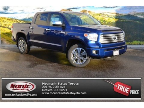 Blue Ribbon Metallic Toyota Tundra Platinum CrewMax 4x4.  Click to enlarge.
