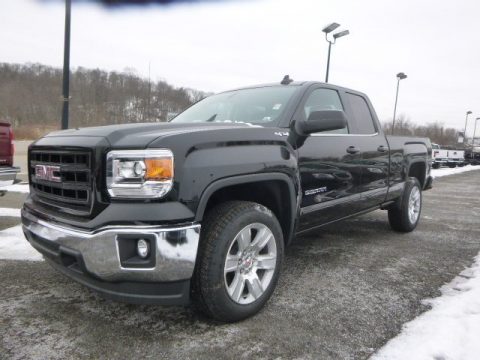 Onyx Black GMC Sierra 1500 SLE Double Cab 4x4.  Click to enlarge.