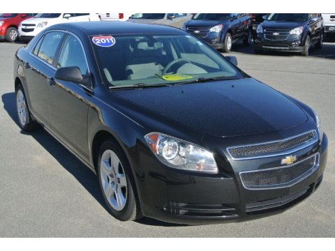 Black Granite Metallic Chevrolet Malibu LS.  Click to enlarge.