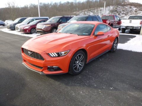 Competition Orange Ford Mustang EcoBoost Premium Coupe.  Click to enlarge.