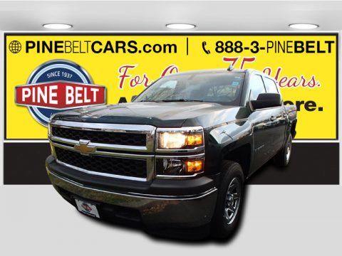 Rainforest Green Metallic Chevrolet Silverado 1500 WT Crew Cab 4x4.  Click to enlarge.