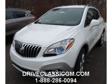 White Pearl Tricoat Buick Encore Leather AWD.  Click to enlarge.