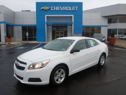 Summit White Chevrolet Malibu LS.  Click to enlarge.