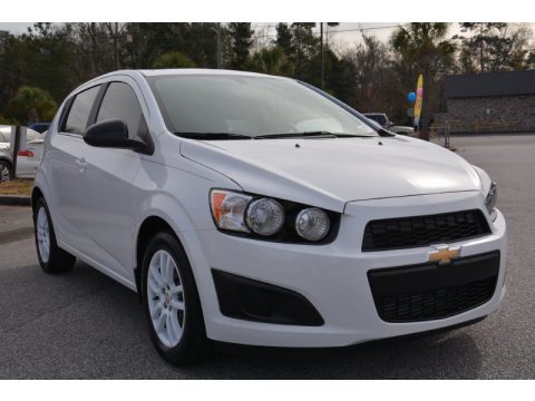 Summit White Chevrolet Sonic LT Hatchback.  Click to enlarge.