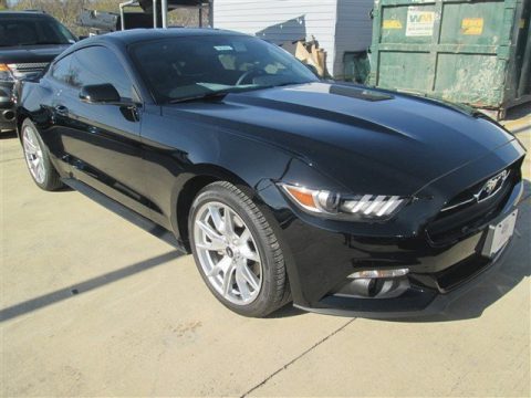 Black Ford Mustang EcoBoost Premium Coupe.  Click to enlarge.
