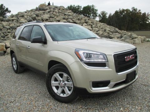 Champagne Silver Metallic GMC Acadia SLE AWD.  Click to enlarge.