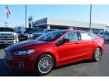 Front 3/4 View of 2015 Ford Fusion Titanium #3