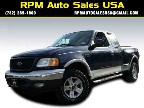 True Blue Metallic Ford F150 Lariat SuperCab 4x4.  Click to enlarge.