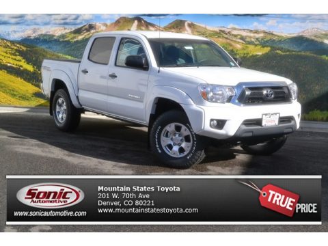 Super White Toyota Tacoma V6 Double Cab 4x4.  Click to enlarge.