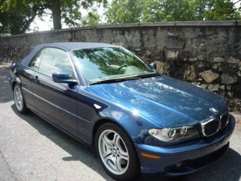 Mystic Blue Metallic BMW 3 Series 330i Convertible.  Click to enlarge.