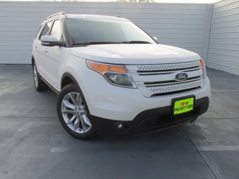 White Platinum Ford Explorer Limited.  Click to enlarge.
