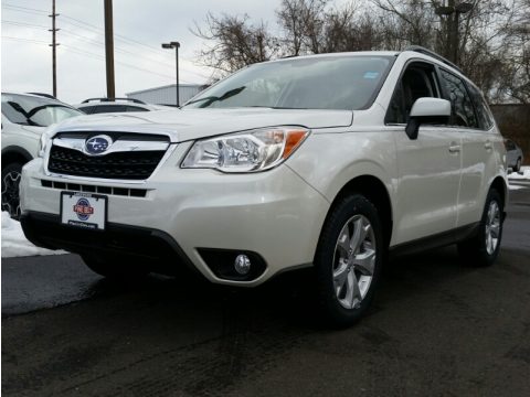 Satin White Pearl Subaru Forester 2.5i Limited.  Click to enlarge.