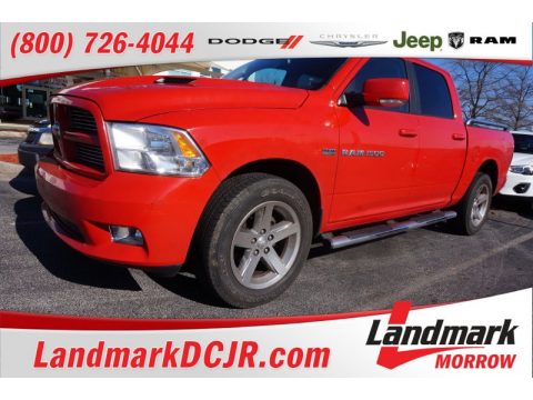 Flame Red Dodge Ram 1500 Sport Crew Cab.  Click to enlarge.