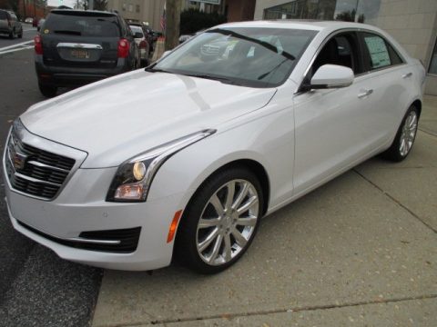 Crystal White Tricoat Cadillac ATS 2.5 Luxury Sedan.  Click to enlarge.