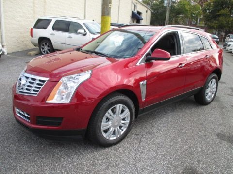 Crystal Red Tintcoat Cadillac SRX FWD.  Click to enlarge.