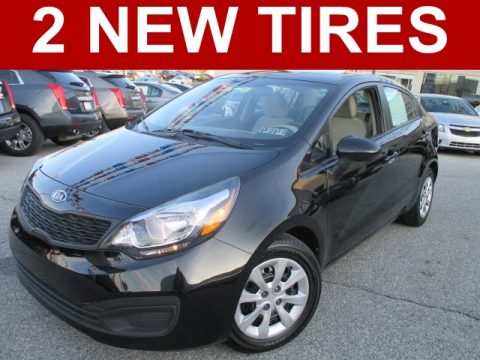 Midnight Black Kia Rio LX.  Click to enlarge.