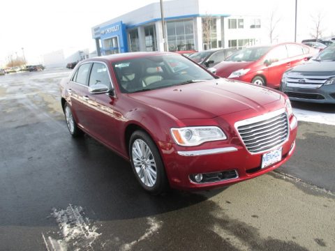 Deep Cherry Red Crystal Pearl Chrysler 300 C AWD.  Click to enlarge.