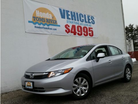 Alabaster Silver Metallic Honda Civic LX Sedan.  Click to enlarge.