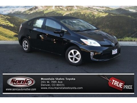 Black Toyota Prius Two Hybrid.  Click to enlarge.