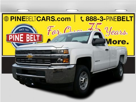 Summit White Chevrolet Silverado 2500HD WT Regular Cab.  Click to enlarge.