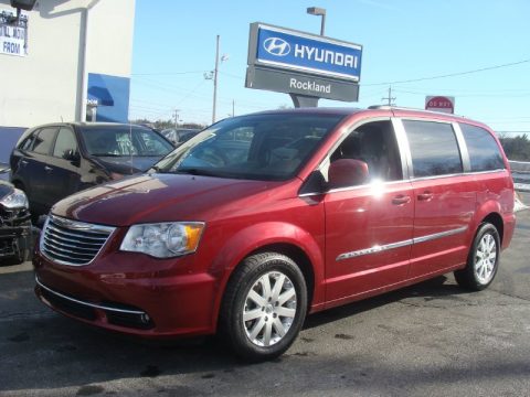 Deep Cherry Red Crystal Pearl Chrysler Town & Country Touring.  Click to enlarge.