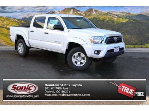 Super White Toyota Tacoma V6 Double Cab 4x4.  Click to enlarge.