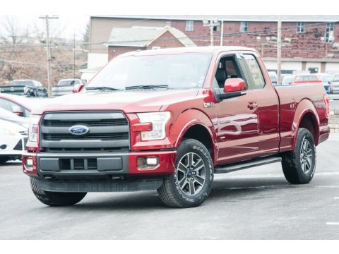 Ruby Red Metallic Ford F150 Lariat SuperCab 4x4.  Click to enlarge.