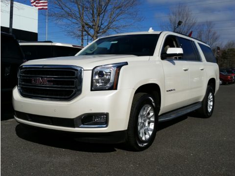 White Diamond Tricoat GMC Yukon XL SLT 4WD.  Click to enlarge.