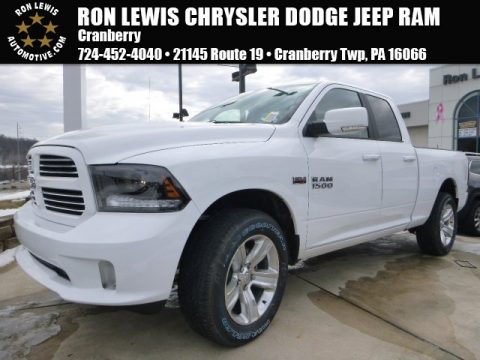 Bright White Ram 1500 Sport Quad Cab 4x4.  Click to enlarge.