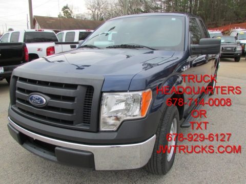 Dark Blue Pearl Metallic Ford F150 XL SuperCab.  Click to enlarge.