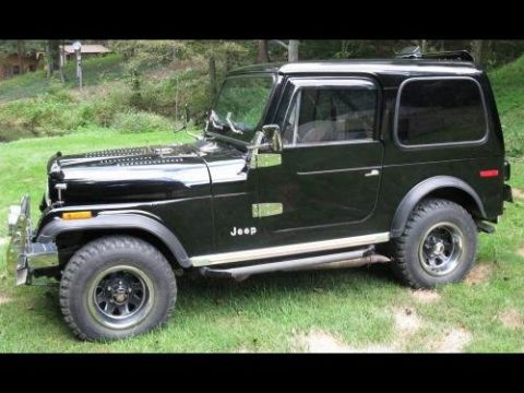Classic Black Jeep CJ7 4x4.  Click to enlarge.