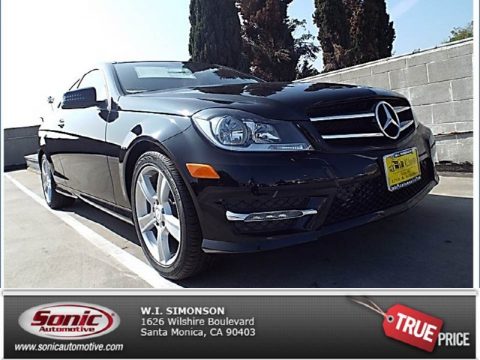 Black Mercedes-Benz C 250 Coupe.  Click to enlarge.