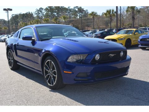 Deep Impact Blue Ford Mustang GT Premium Coupe.  Click to enlarge.