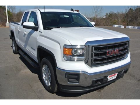 Summit White GMC Sierra 1500 SLE Double Cab 4x4.  Click to enlarge.