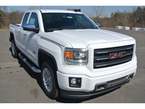 Summit White GMC Sierra 1500 SLT Double Cab 4x4.  Click to enlarge.