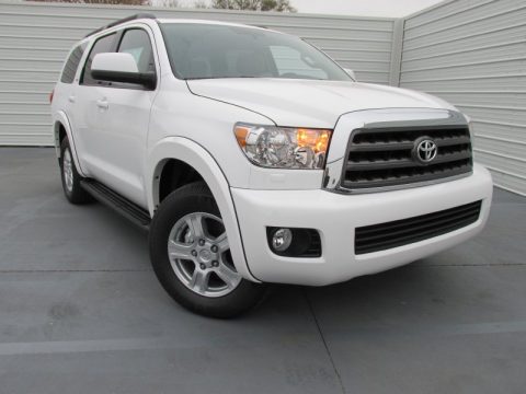 Super White Toyota Sequoia SR5.  Click to enlarge.