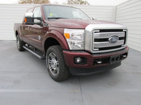 Bronze Fire Ford F250 Super Duty Platinum Crew Cab 4x4.  Click to enlarge.