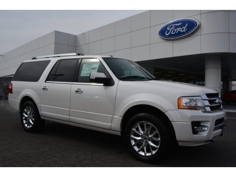 White Platinum Metallic Tri-Coat Ford Expedition EL Limited 4x4.  Click to enlarge.