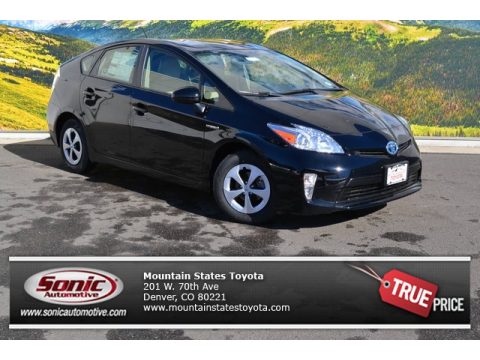 Black Toyota Prius Three Hybrid.  Click to enlarge.