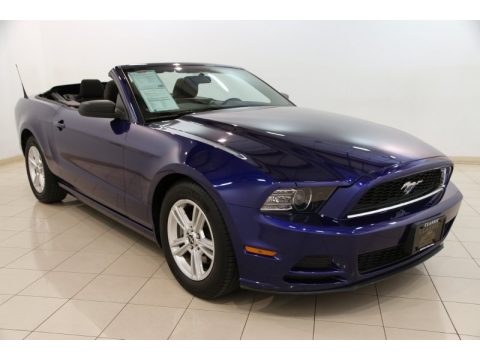 Deep Impact Blue Ford Mustang V6 Convertible.  Click to enlarge.