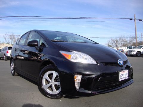 Black Toyota Prius Two Hybrid.  Click to enlarge.