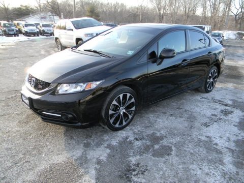 Crystal Black Pearl Honda Civic Si Sedan.  Click to enlarge.