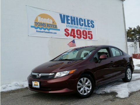 Crimson Pearl Honda Civic LX Sedan.  Click to enlarge.