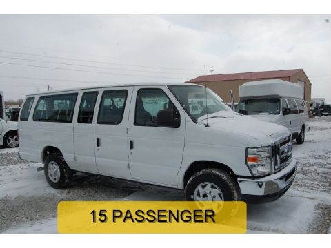 Oxford White Ford E Series Van E350 XLT Extended Passenger.  Click to enlarge.