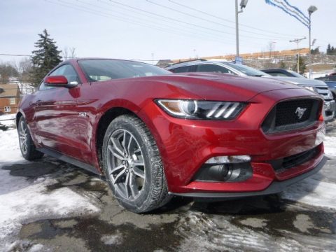 Ruby Red Metallic Ford Mustang GT Premium Coupe.  Click to enlarge.