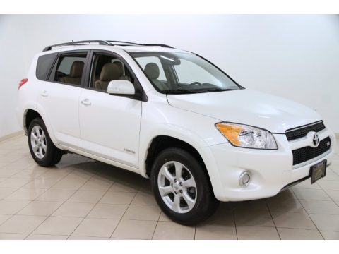 Blizzard White Pearl Toyota RAV4 V6 Limited 4WD.  Click to enlarge.