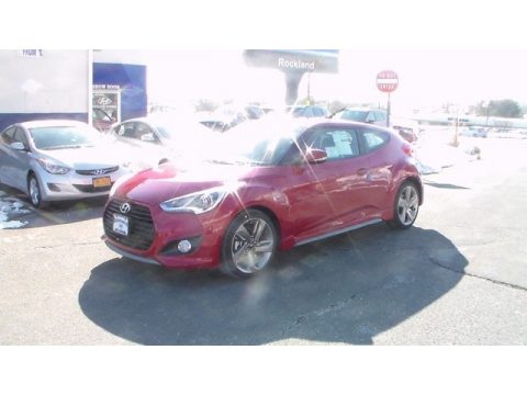 Boston Red Hyundai Veloster Turbo.  Click to enlarge.
