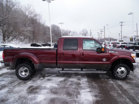 Bronze Fire Ford F350 Super Duty Lariat Crew Cab 4x4 DRW.  Click to enlarge.