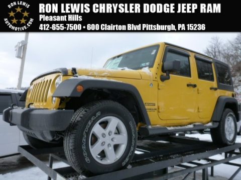 Baja Yellow Jeep Wrangler Unlimited Sport 4x4.  Click to enlarge.