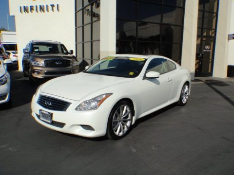 Ivory Pearl White Infiniti G 37 S Sport Coupe.  Click to enlarge.